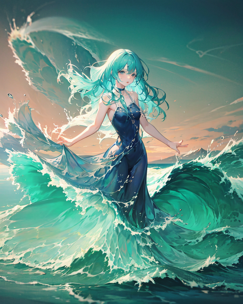 54236-1181188501-1girl,solo,light_blue_hair,liquid hair, long hair,floating hair, full body, standing,sundress, liquid clothes, water,waves, tsun.png